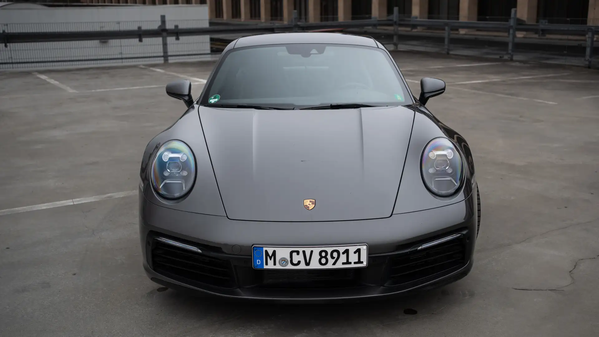 The front of our Porsche 911 Carrera Coupe in detail.